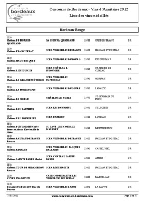 vins 2012 Book