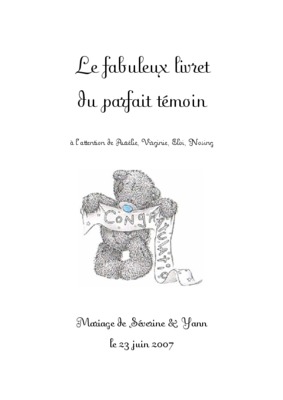 discour temoin mariage Book