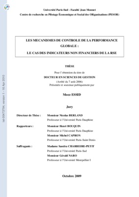 les mecanismes de la performance Book