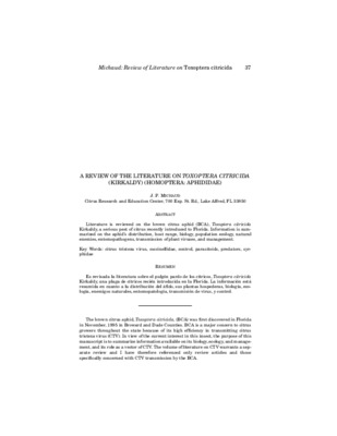 les degates des toxoptera auranti sur les agrumese Book