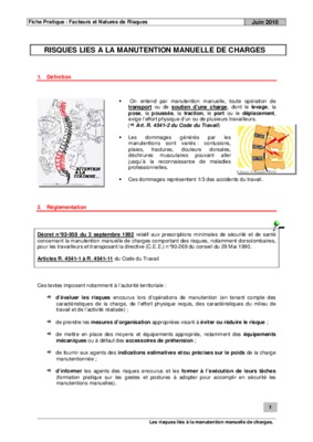 prevention des risques lies au manutention manuelle Book