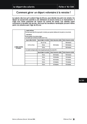 retraite et gestion du personnel Book