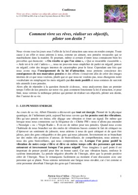vivre la sante comment la pensee guerit Book