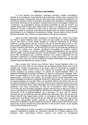 jacque ellul la technique en tant que concept Book