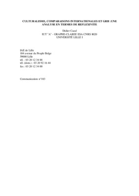 comparaisons internationales grh Book
