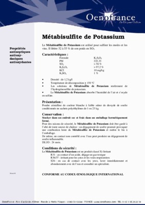 metabisulfite Book