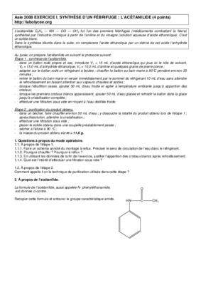 corrige de tp la synthese de l acetanilide Book