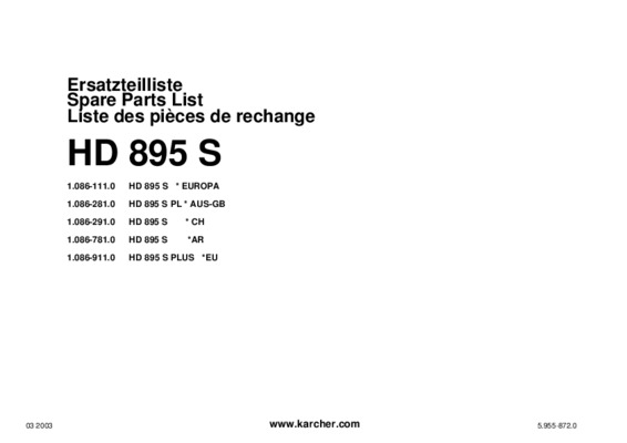 pieces de rechange karcher hd 890 Book