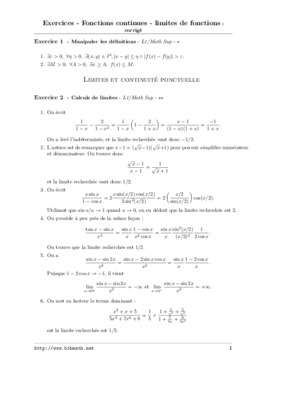 exercices de limites sur les fonctions trogonometriques Book