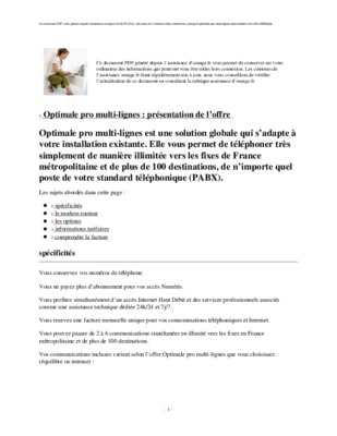 optimale internet telephone pro multi lignes Book