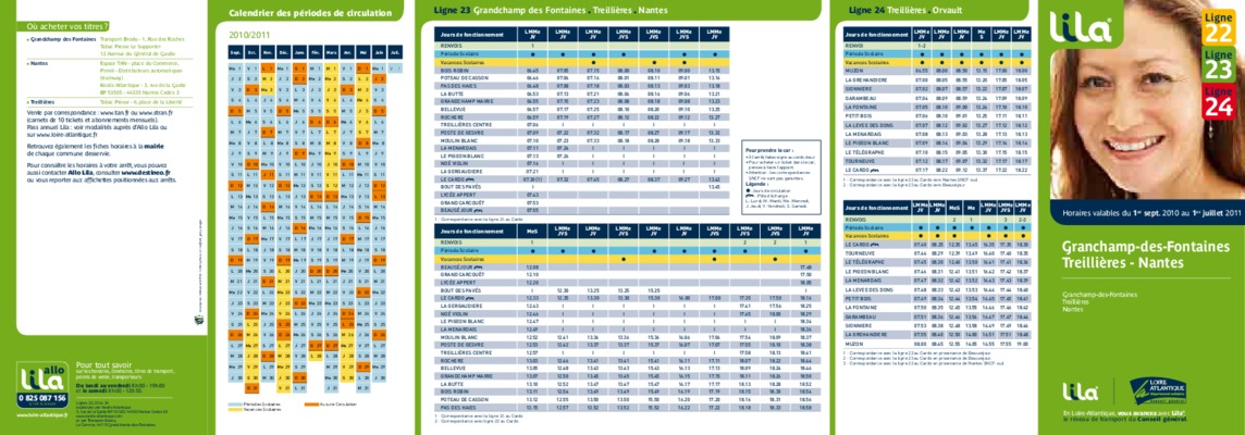 horaire lila treillieres Book