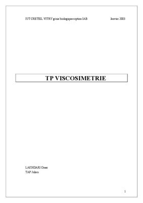 exericice de viscosimetrie Book