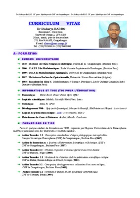 curriculum vitae pour dossier campus france Book