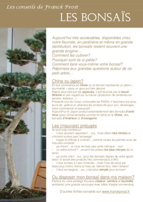 bonsais Book