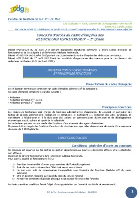 cadre d_emplois des redacteurs territoriaux Book