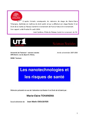 nanotechnologies et sante Book