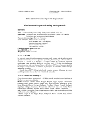 liste a1 and a2 of quarantine bacteria Book