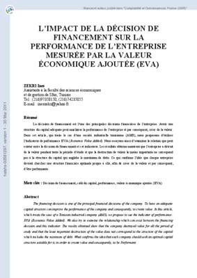 decision de financement ca corriges Book
