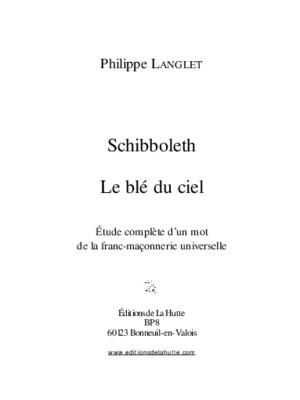 schibboleth Book