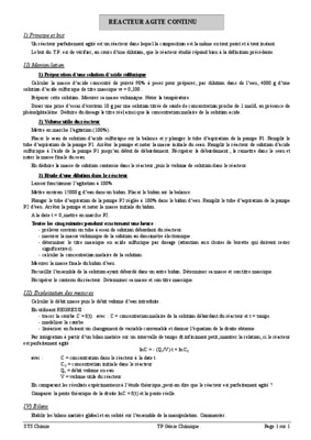 reacteur agite Book