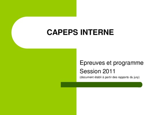 prepa capeps interne Book