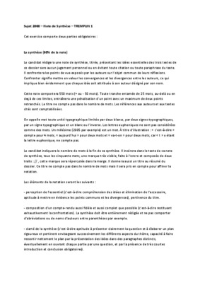cours et exercice de note de synthese Book