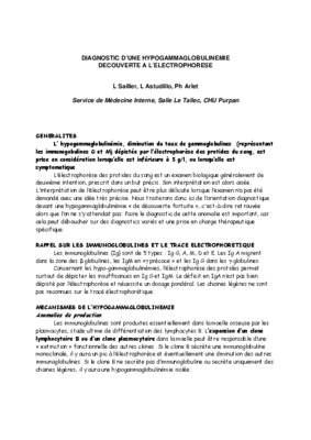 hypogammaglobulinemie Book