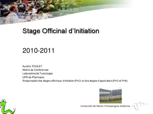 rapport de stage officinal 6eme annee Book