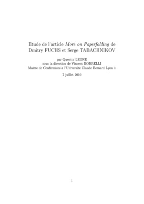 paperfolding tesselations Book