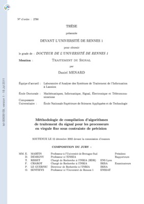 methodologie de reglage et synthonisation d_un signal tv Book