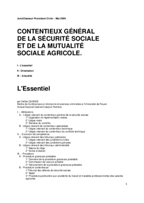 contentieux de la securite sociale Book