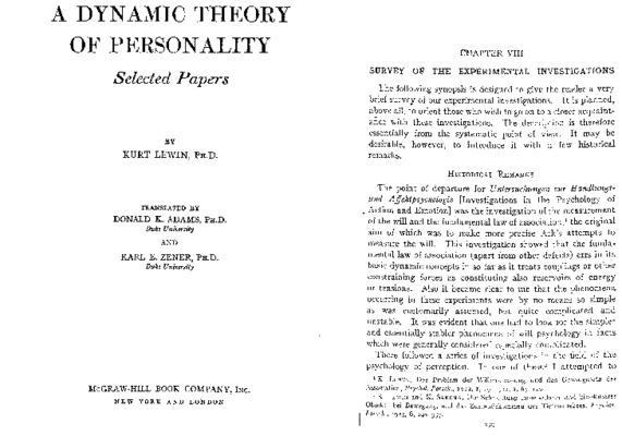 etapes kurt lewin Book