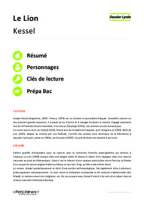 le lion de joseph kessel Book