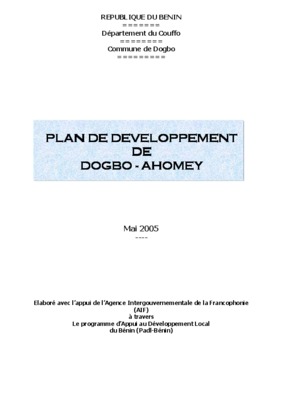 commune de dogbo Book