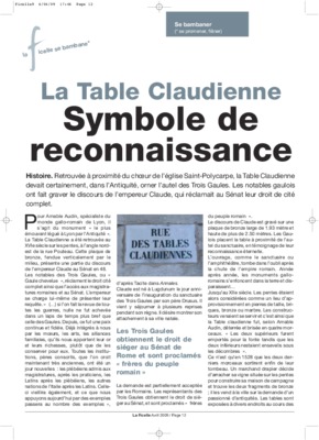 table claudienne Book