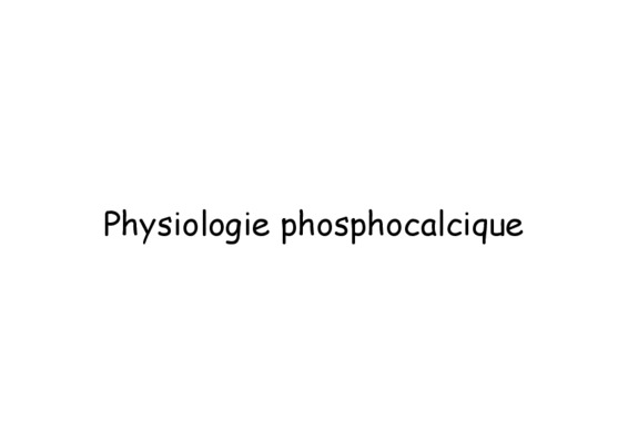 physiologie metabolsme phosphocalcique Book