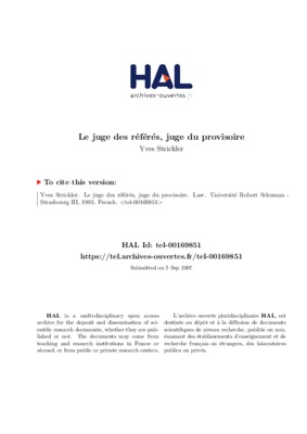 juge des referes Book