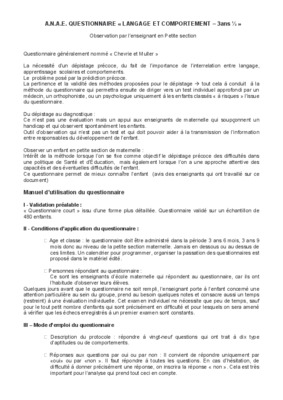 questionnaire langage Book