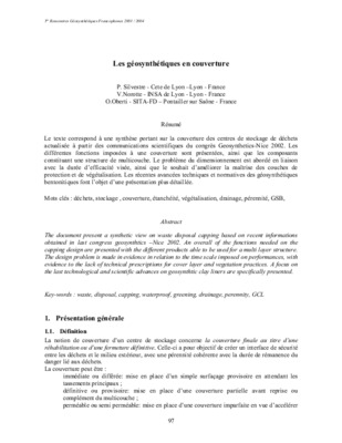 geosynthetiques bentonitique Book