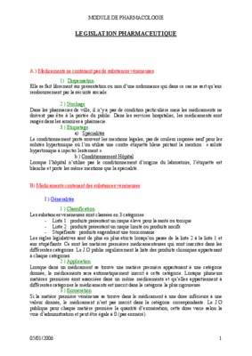 cours de legislation pharmaceutique Book