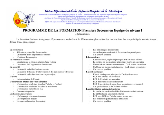 formation secours equipe Book