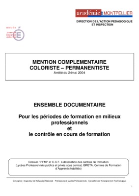 livret 2 coloriste permanentiste Book