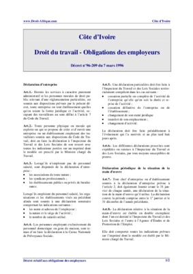 obligations des employeurs Book