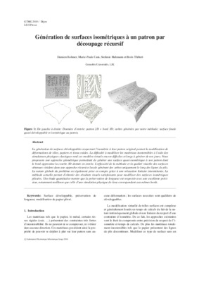la generation des surfaces Book