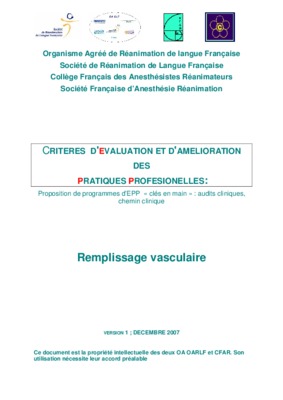 remplissage vasculaire Book
