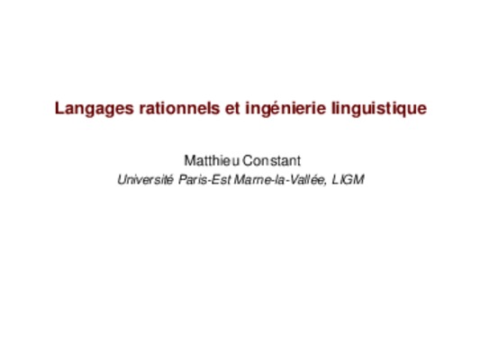 langages locaux rationnels Book
