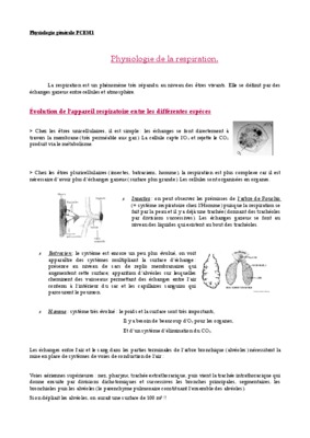 la physiologie de la respiration Book