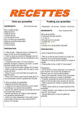 tarte aux groseilles Book