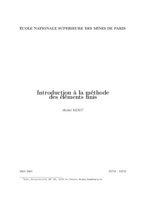 introduction a la methode des element finis en mecanique du solide Book