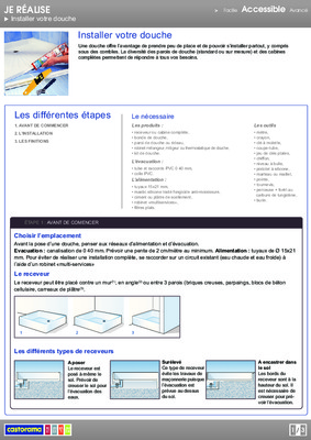 installer une douche Book